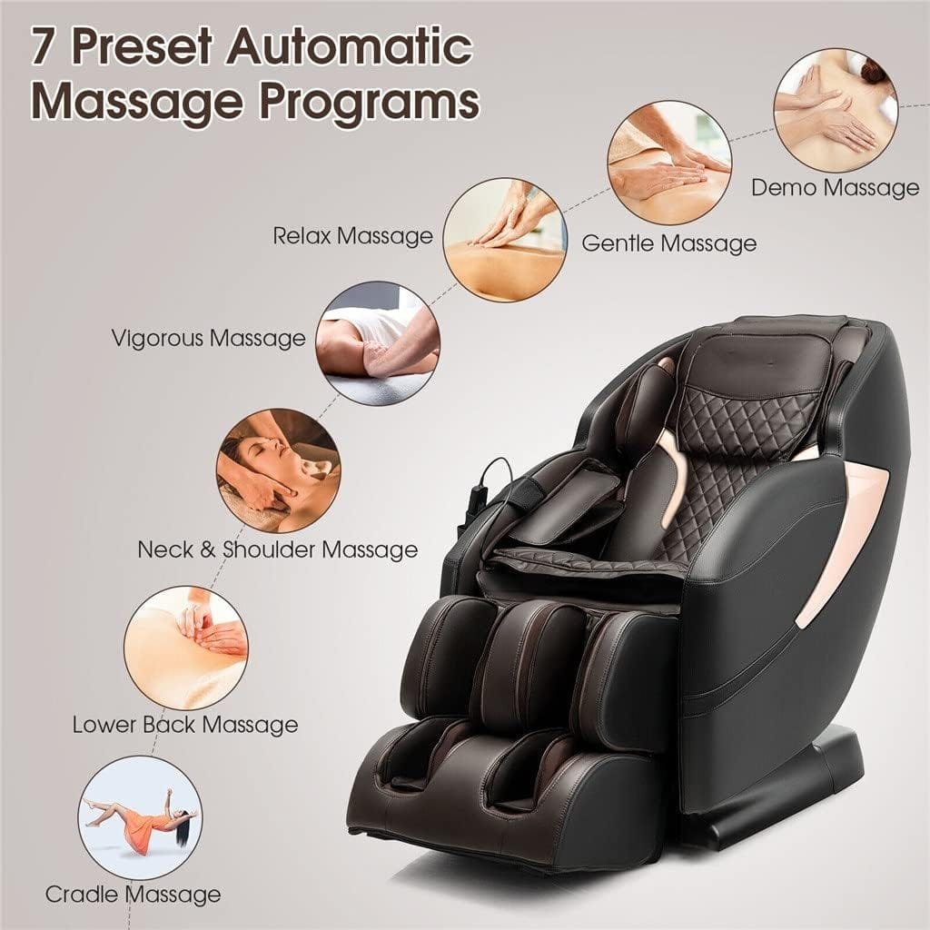 sgzyl Zero SL-Track Full Body Massage Chair w/Voice Control Heat Roller
