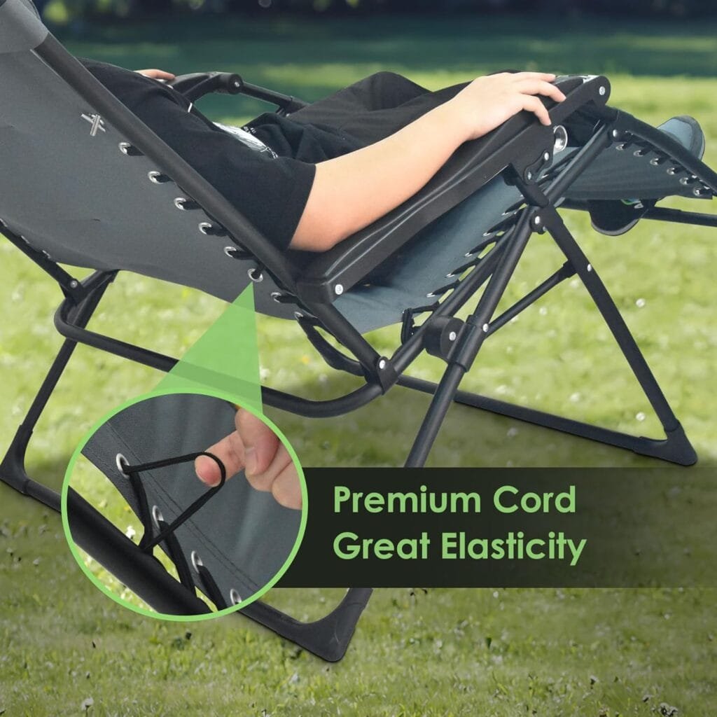 Slendor Zero Gravity Chair Replacement Cord, Compatible with Zero Gravity Chairs, AntiGravity Recliners, Bungee Elastic Lawn Chairs - Durable Nylon Bungee Cord - Easy DIY Repair Set
