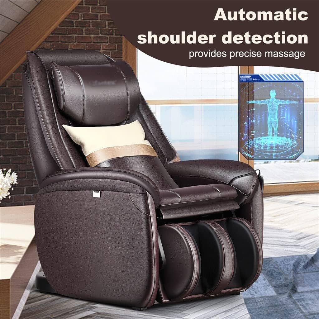 SLNFXC Full Body SL Track Zero Massage Chair w/Pillow Reversible Footrest Heat