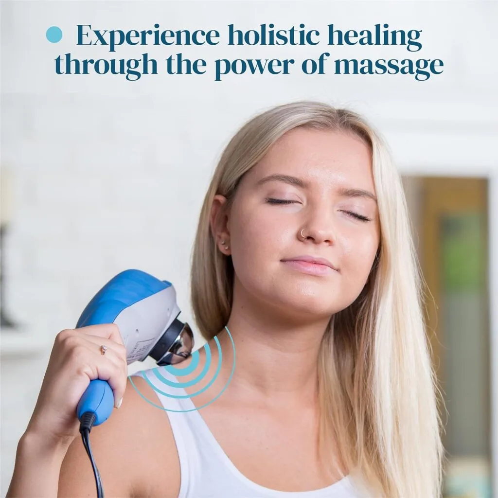 TheraFlow Deep Tissue Percussion Massager - Handheld Back Massager for Neck, Muscle, Shoulder, Foot, Leg, Calf Pain Relief - Electric, Full-Body Massage - 3 Adjustable Heads and 3 Speeds TheraFlow Deep Tissue Percussion Massager - Handheld Back Massager for Neck, Muscle, Shoulder, Foot, Leg, Calf Pain Relief - Electric, Full-Body Massage - 3 Adjustable Heads and 3 Speeds