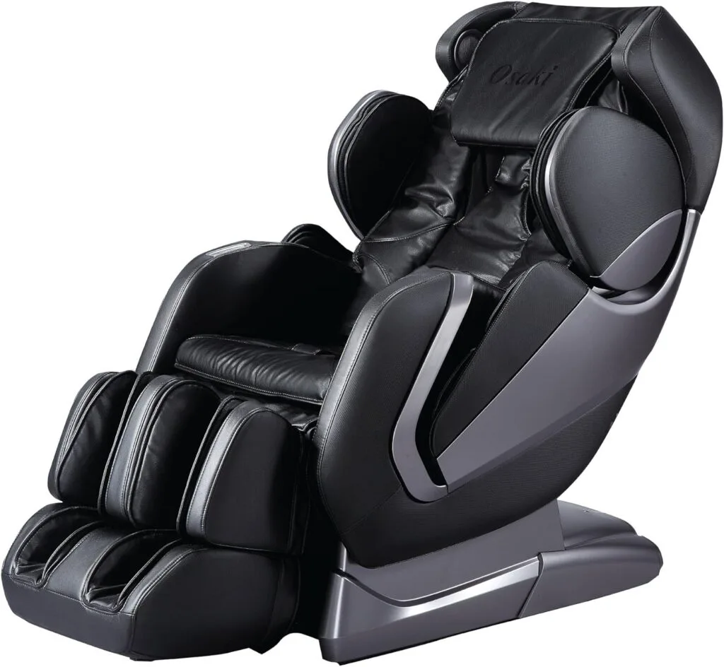 Titan Pro Alpha Zero Gravity Massage Chair, L Track, Foot Rollers, Space Saving Design, Bluetooth Speakers, Full Body Massage Chair (Black)