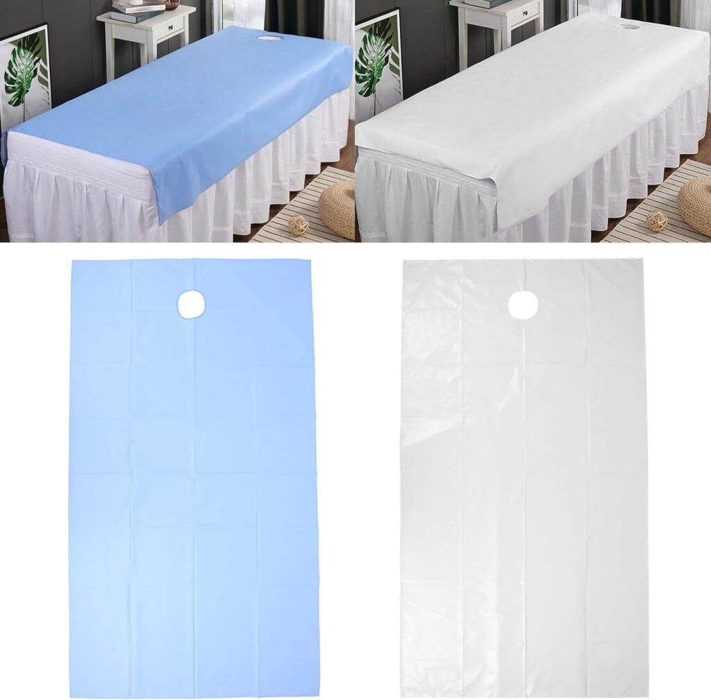 TMISHION Beauty Salon Sheets, Salon Bed Cover, Beauty Massage Bed Cover, Bed Sheets with Face Breath Hole SPA Table Cover Massage Supplies Waterproof Salon Bed Sheet (#4)