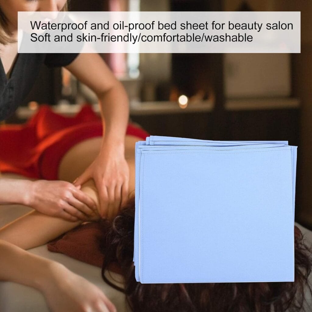 TMISHION Beauty Salon Sheets, Salon Bed Cover, Beauty Massage Bed Cover, Bed Sheets with Face Breath Hole SPA Table Cover Massage Supplies Waterproof Salon Bed Sheet (#4)