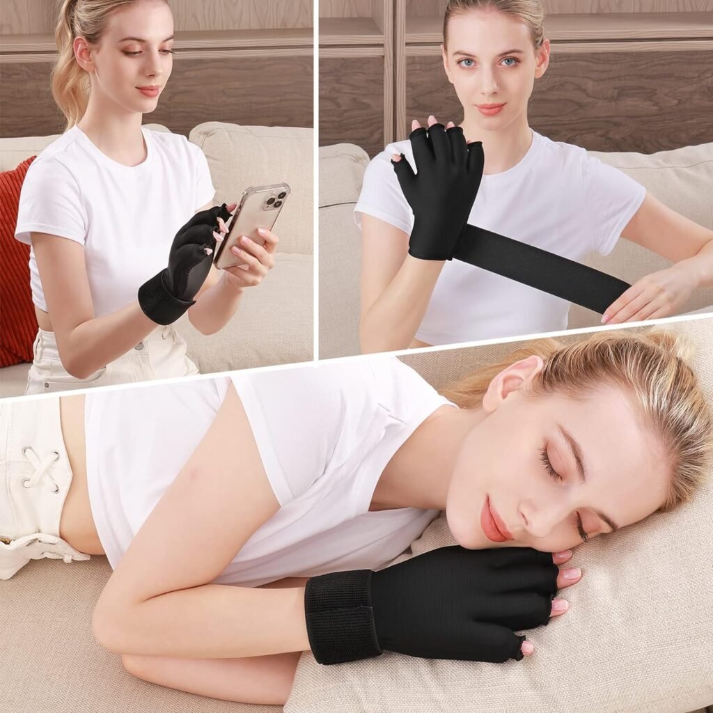 Tolaccea Finger Arthritis Compression Ice Glove for Pain Relief, Adjustable Wrist Strap Hand Wrist Ice Pack for Hot  Cold Therapy, Reusable Gel Cold Pack for Tendinitis, Carpal Tunnel