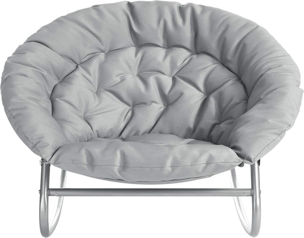 Urban Shop Rocking Saucer Chair, Grey