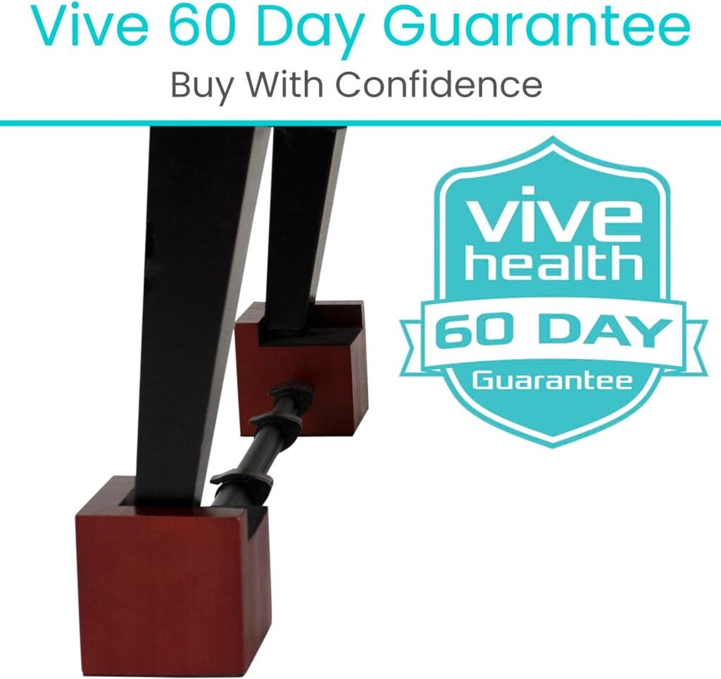 Vive Chair Risers (4 Pack) - Heavy Duty Lifters for Furniture, Bed, Desk, Table, Couch Sofas - Adjustable, 3,000 LB Weight Capacity - Non Slip Wood Risers, Elevates 3 Height for Seniors