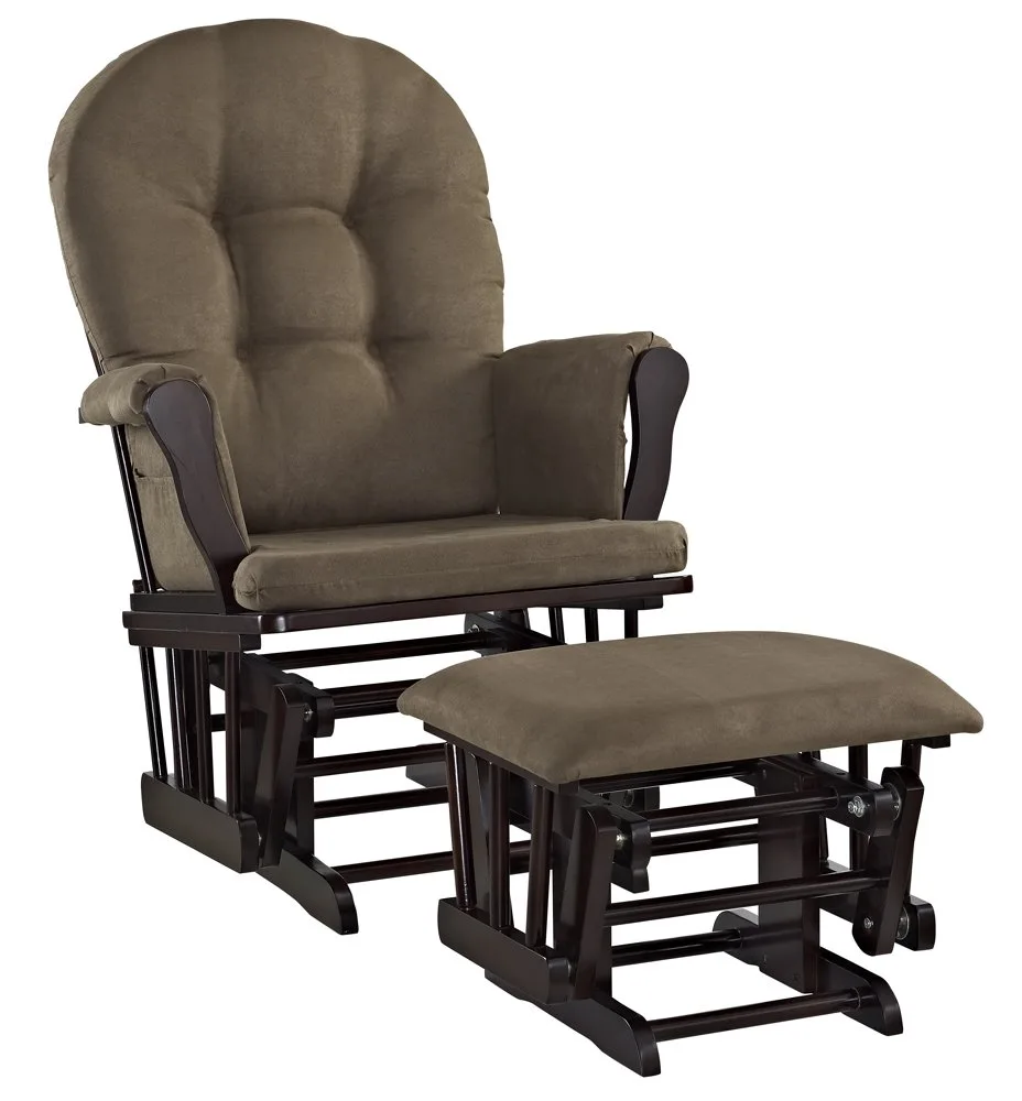 Windsor Glider and Ottoman-white with gray chevron Windsor Glider and Ottoman-white with gray chevron