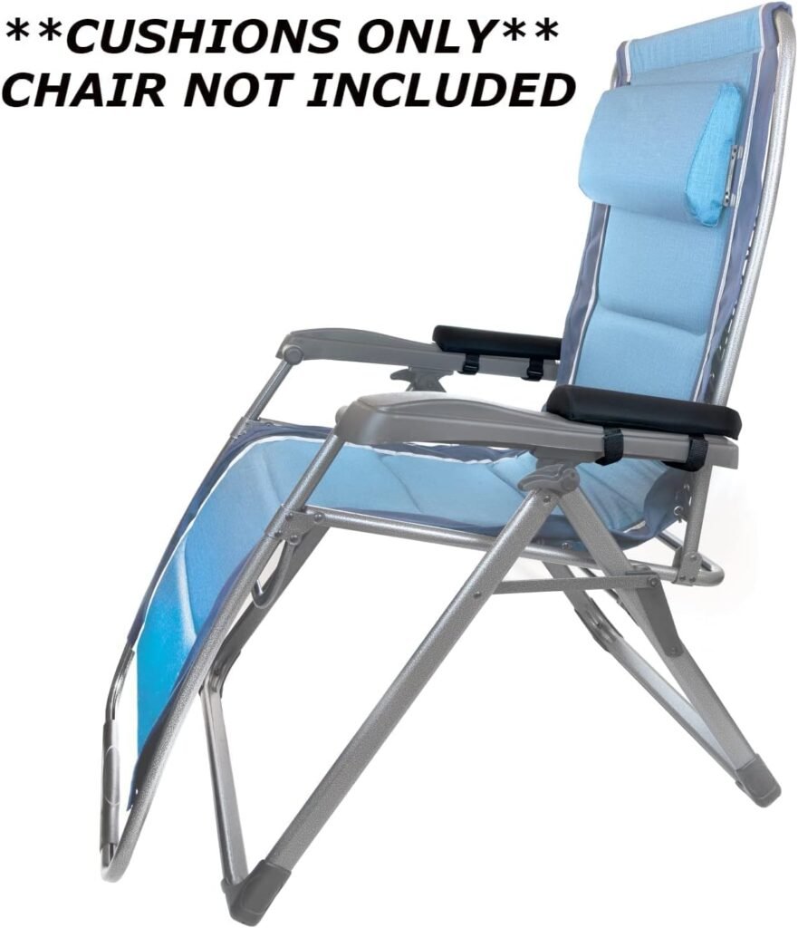 Zero Gravity Chair Cushion for Foot Rest Bundle with Arm Rest-Standard Size