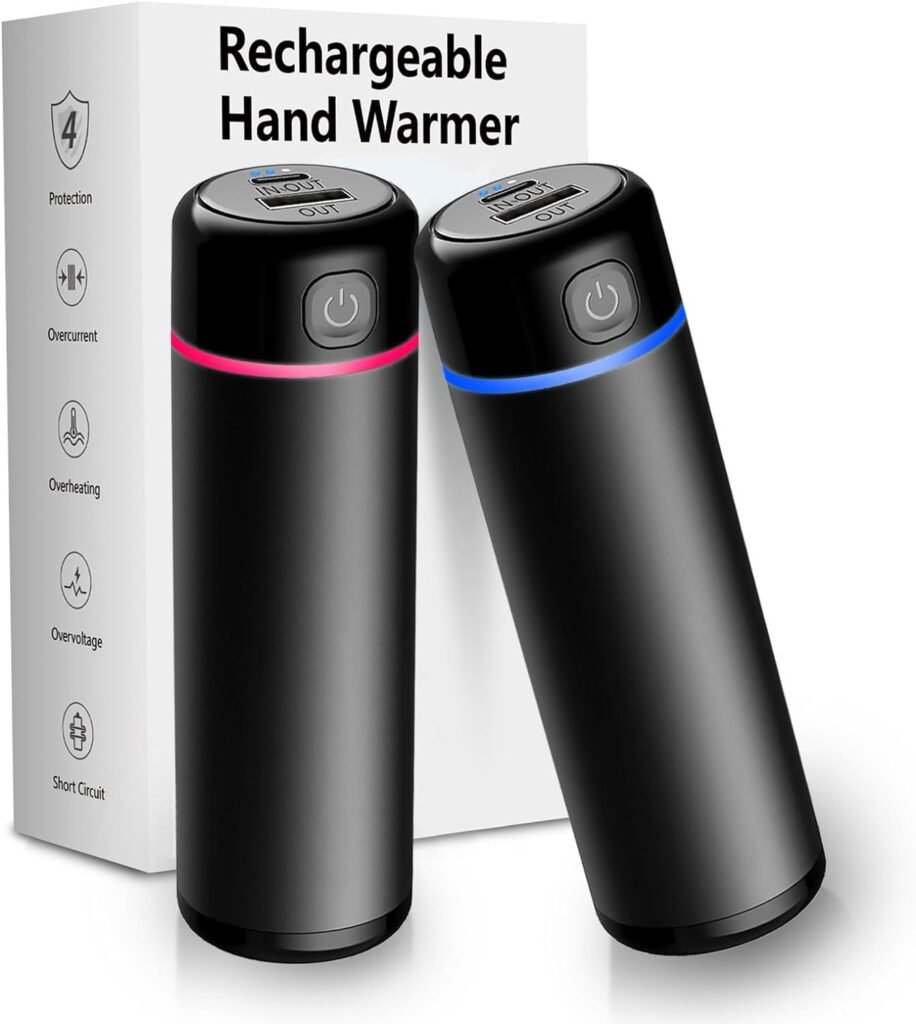 10000mAh Hand Warmers Rechargeable 2 Pack, Reusable Electric Portable Pocket Heater, Therapy Great for Raynauds, Golf, Outdoor Camping, Hunting, Hiking Equipment, The Best Winter Gift for Men Women