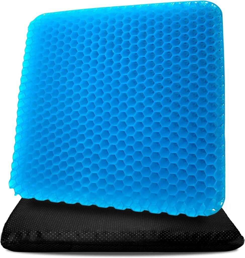 2 Pack Gel Cushions,Office Chair Cushion with Covers, Tailbone Cushions for Pressure Relief, Coccyx Cushion, Wheelchair Cushions, Chair Pads, Seat Cushions for Chairs, Seat Cushion for Car
