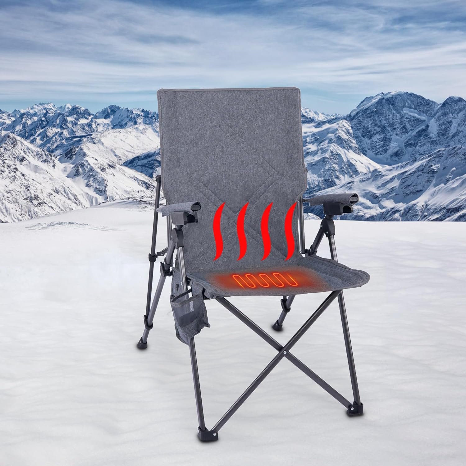 Adjustable 3 Position High Back Heating Camp Lawn Chair Seat Review