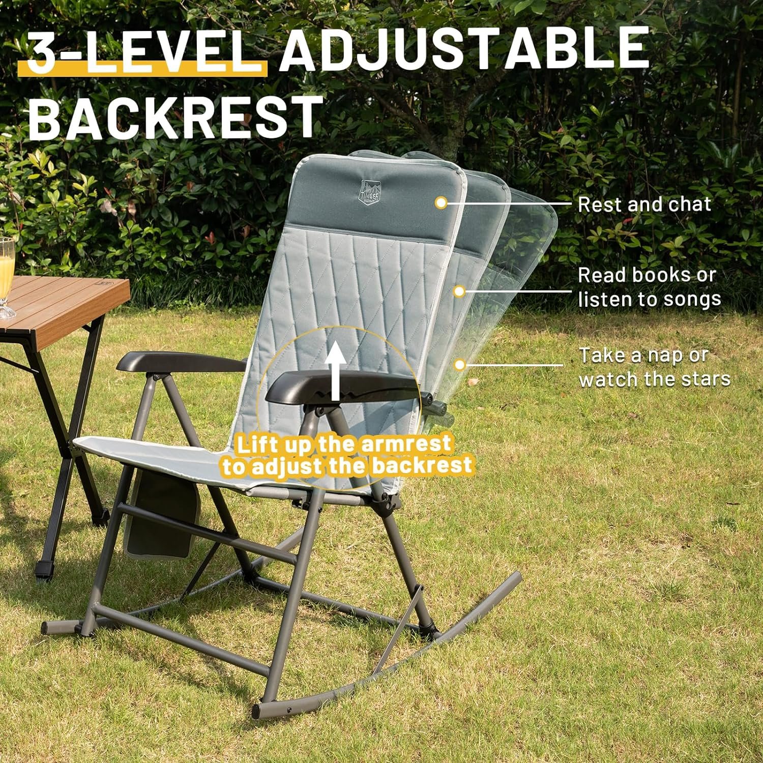 Adjustable High Back Rocking Lawn Chair Review