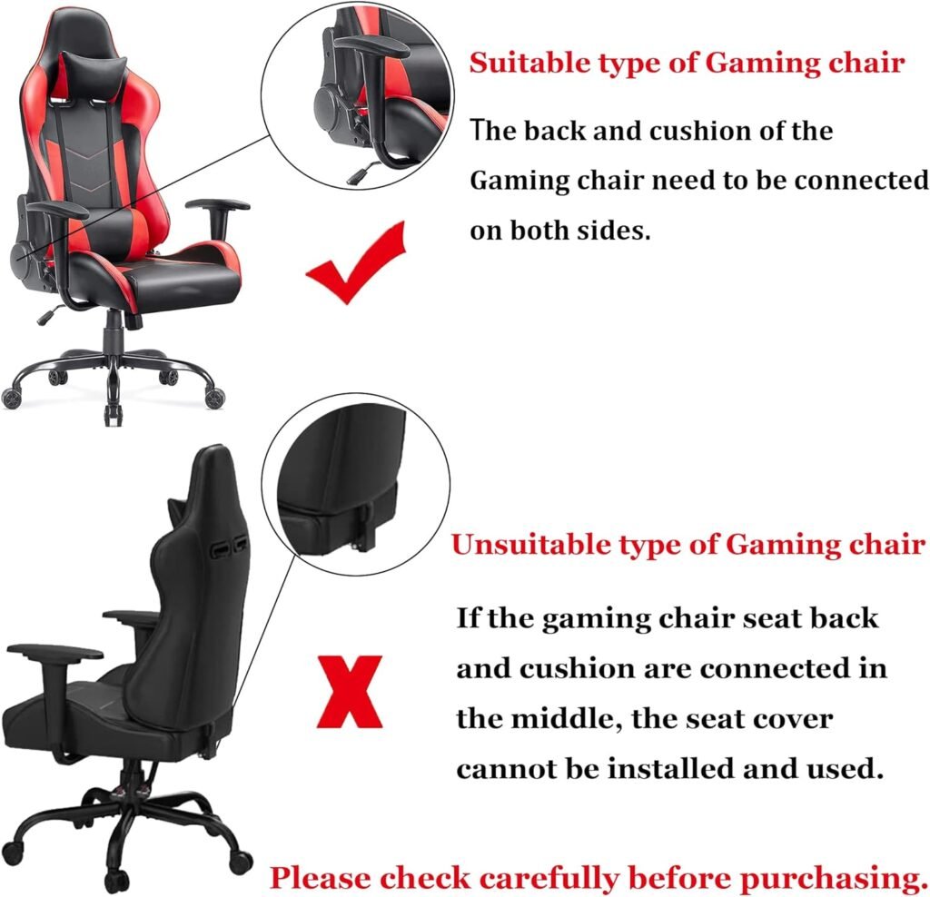 BIETYONE Gaming Chair Covers (No Chair) Cool Gradient Red Esports Chair Cover Stretch Printed Covers for Game Chair Armchair Computer Chair,Red