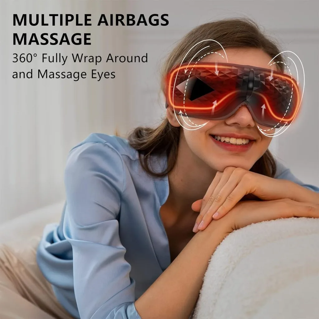 CINCOM Eye Massager with Heat - Mothers Day Gifts for Relaxing Dry Eyes Fatigue Dark Circles - Bluetooth Music Heated Eye Mask for Migraine (White-2) CINCOM Eye Massager with Heat - Mothers Day Gifts for Relaxing Dry Eyes Fatigue Dark Circles - Bluetooth Music Heated Eye Mask for Migraine (White-2)