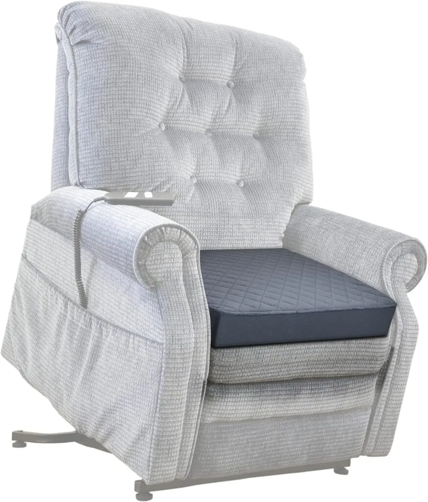 COMFORTANZA Extra Large 22x22x5 Inches Memory Foam Chair Seat Cushion for Recliner, Armchair, Couch with Washable Cover and Non-Slip Base for Sciatica, Tailbone Pain Pressure Relief - Soft - Gray COMFORTANZA Extra Large 22x22x5 Inches Memory Foam Chair Seat Cushion for Recliner, Armchair, Couch with Washable Cover and Non-Slip Base for Sciatica, Tailbone Pain Pressure Relief - Soft - Gray