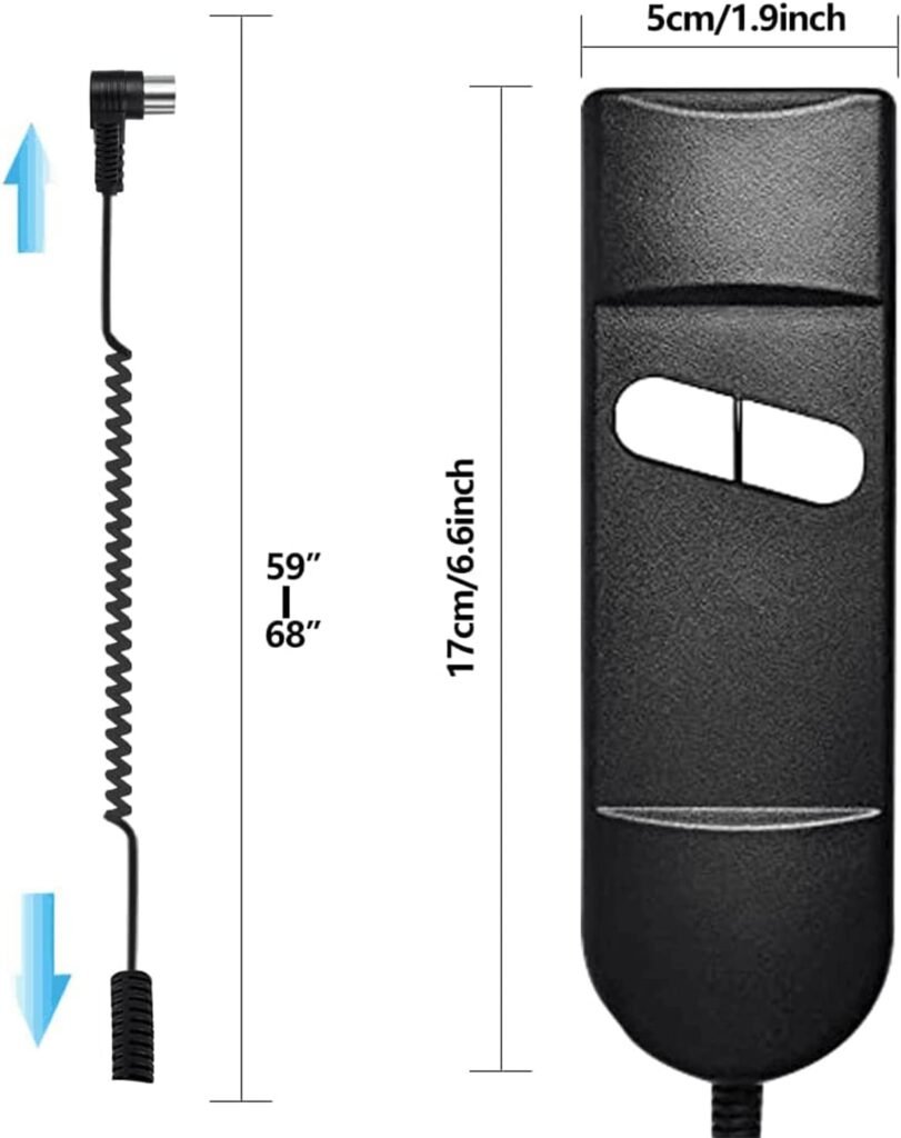 CUGLB Lift Chair Remote Replacement, 5 Pin 2 Button Straight Power Recliner Remote, Power Recliner Replacement Parts for Okin Limoss Lazboy Pride Catnapper Golden and More