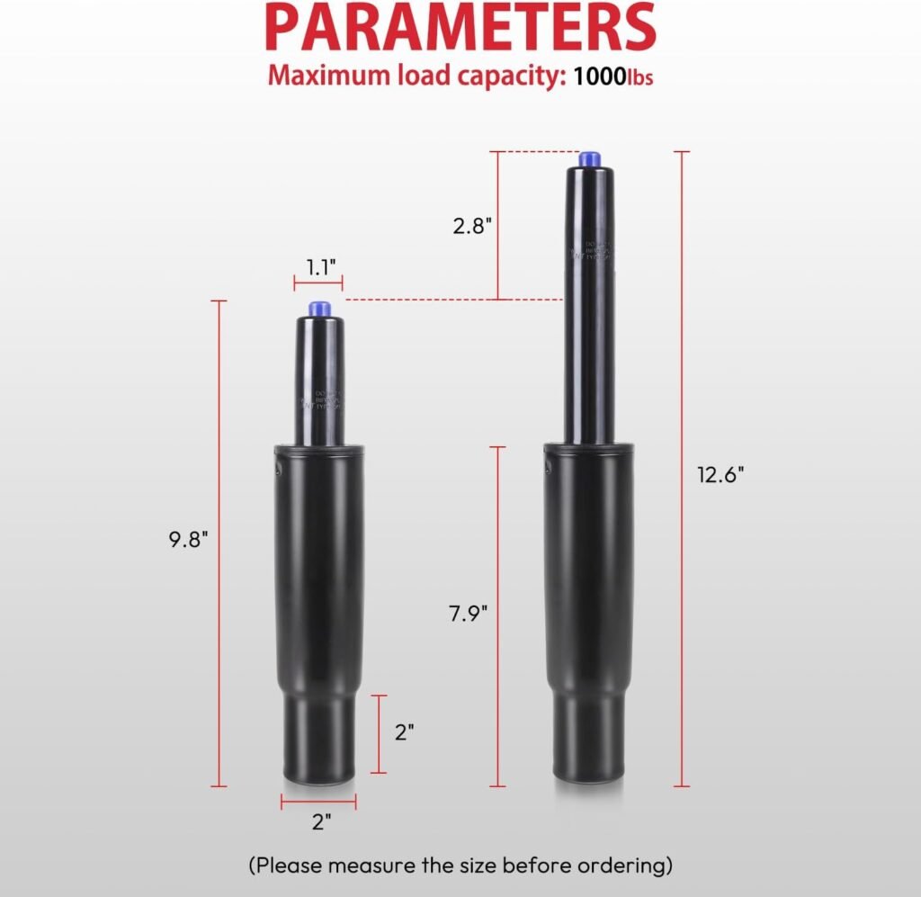 Dowinx Office Replacement Cylinder,Gas Lift Cylinder Universal Size Fits Most Chair,Class 4 Hydraulic Pneumatic Piston Heavy Duty 450Lbs