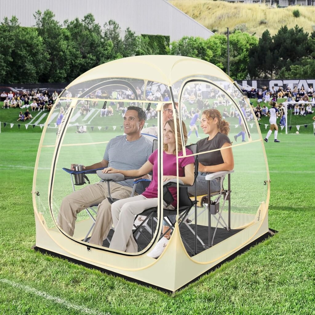 Eapele Sports Tent, Instant Pop-Up Tent Shelter, Outdoor Clean Bubble Tent 1-6 Person, Provides Rain Tent Protection for Watching Sports Events, Camping, Fishing, Cheering, and Parades