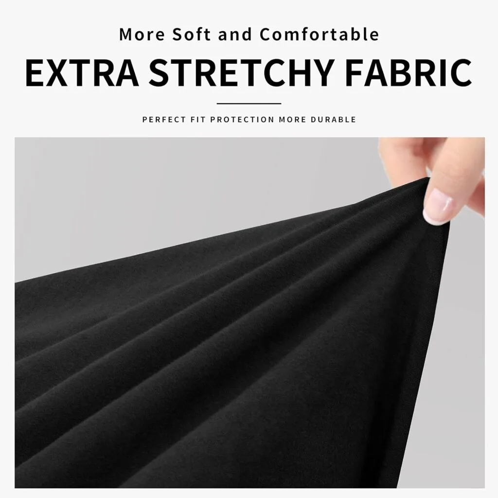 Easy-Going 4 Pieces 100% Dual Waterproof Recliner Cover Stretch Soft Couch Cover for Dogs, Sofa Slipcover for Recliner Couch Leakproof Furniture Protector for Kids, Pets Dark Gray