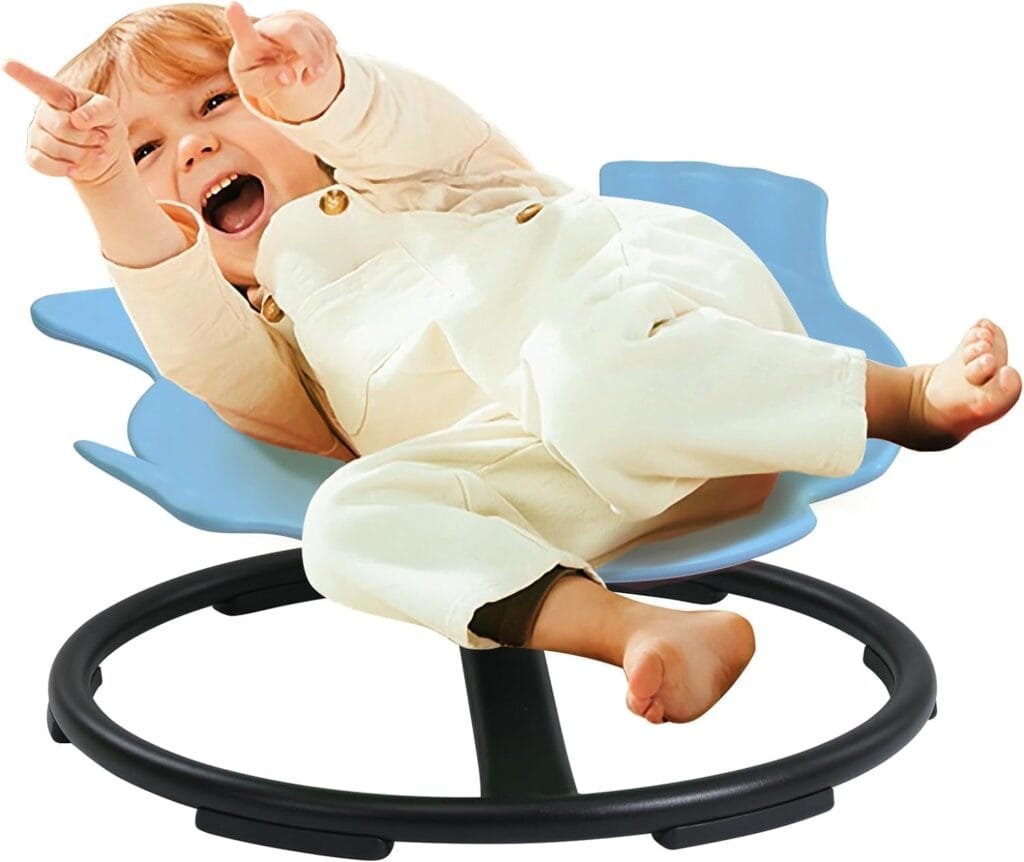 GAKINUNE Sit and Spin Kids Sensory Chair Spin Activity Toy Wobble Stool Chair Seat Autism Sensory Toys Kids Rocking Chair Swivel Chair Enhance Kids Balance