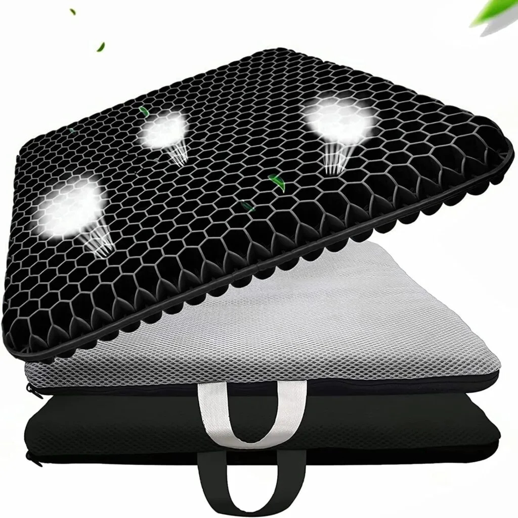 Gel Seat Cushion, Breathable Honeycomb Design Pain Relief Egg Seat Cushion - Home Office Chair Cars Wheelchair Gel Seat Cushion, Breathable Honeycomb Design Pain Relief Egg Seat Cushion - Home Office Chair Cars Wheelchair