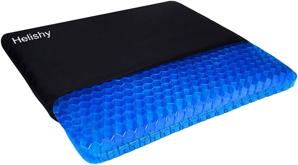 Gel Seat Cushion, Double Thick Egg Gel Cushion for Pressure Pain Relief, Breathable Wheelchair Cushion Chair Pads for Car Seat Office Chair (16x14x1.65inch)