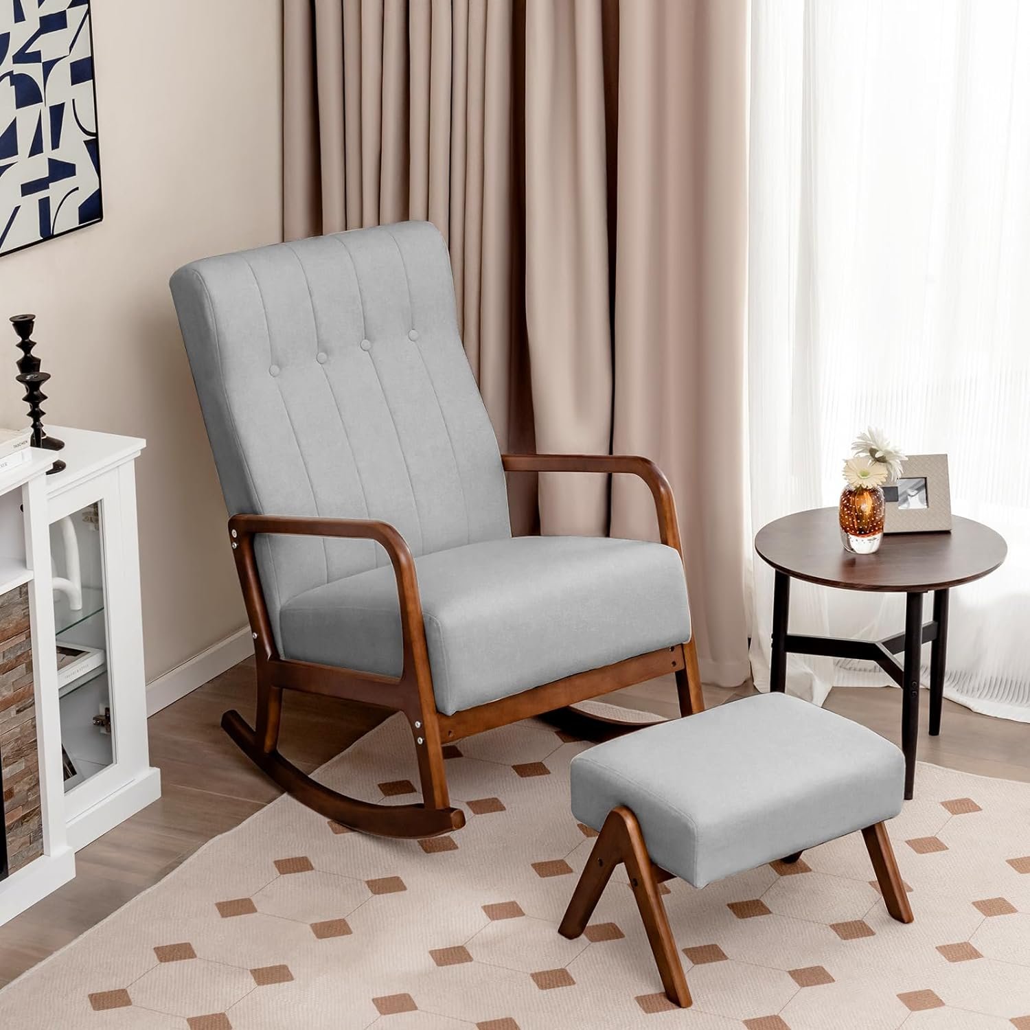 Giantex Rocking Chair with Ottoman Review