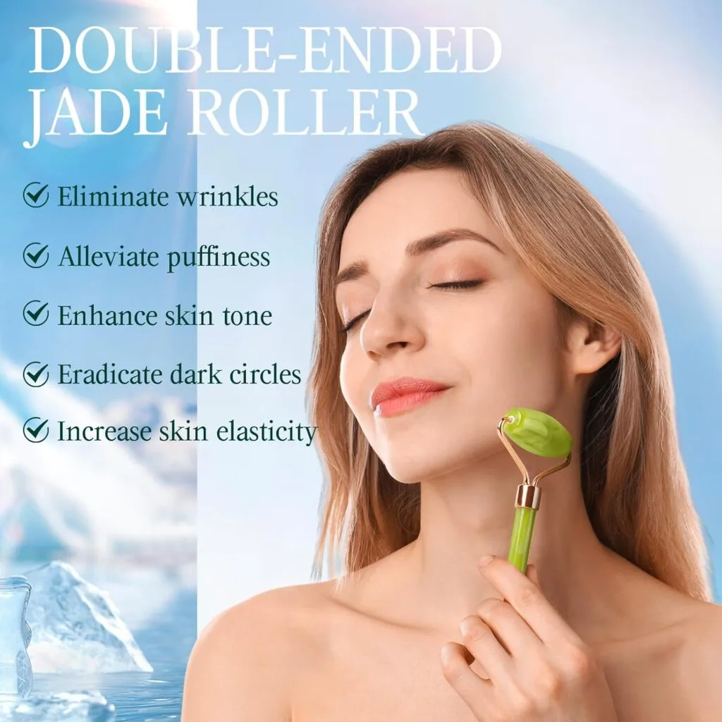 Gifts for Women Christmas Stocking Stuffers: Face Roller Gua Sha Tool Set Unique Birthday Present Ideas Gadget for Wife Mom Her Girls Sister Female Who Have Everything - Facial Skin Beauty Massager Gifts for Women Christmas Stocking Stuffers: Face Roller Gua Sha Tool Set Unique Birthday Present Ideas Gadget for Wife Mom Her Girls Sister Female Who Have Everything - Facial Skin Beauty Massager