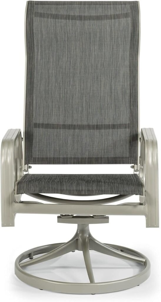 Homestyles 6700-55 Captiva Outdoor Swivel Rocking Chair, Gray