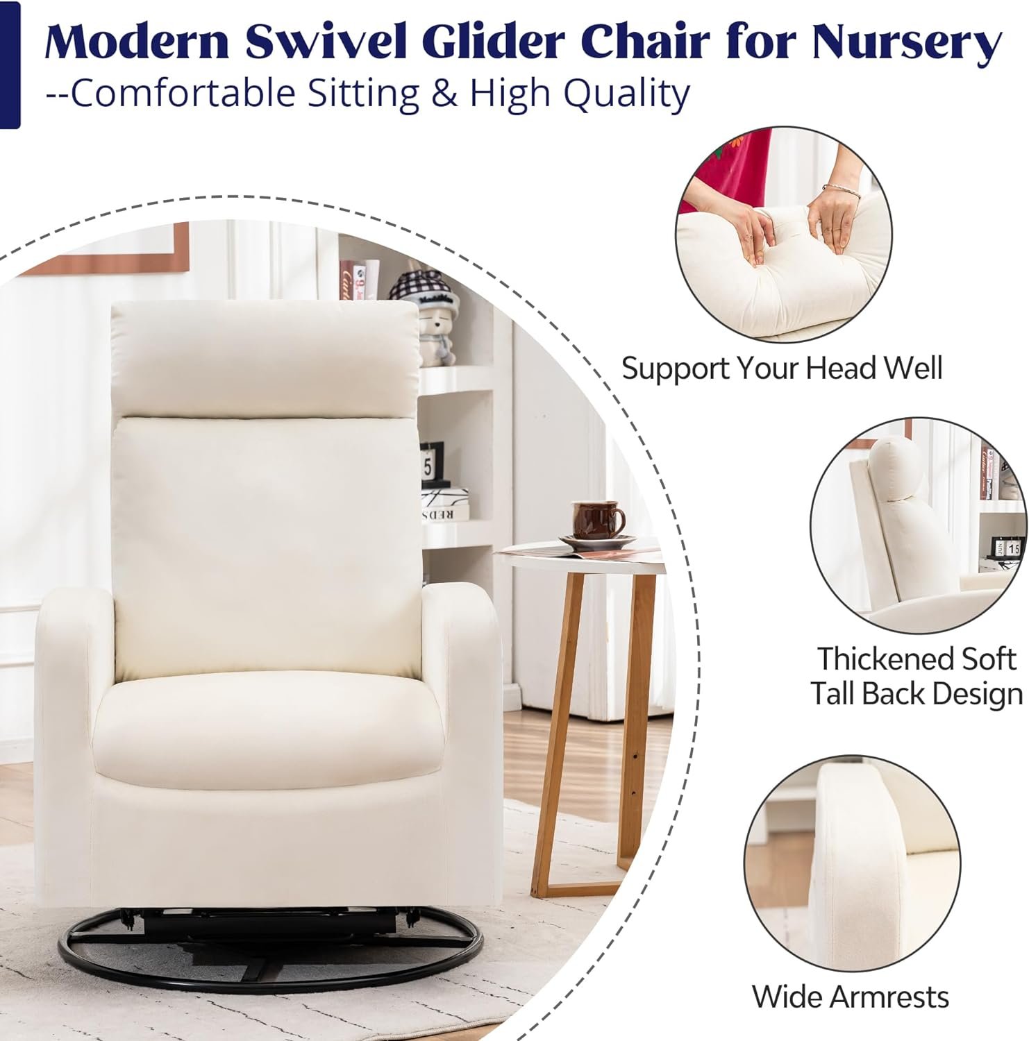 HOMYKA Swivel Glider Rocker Chair Review