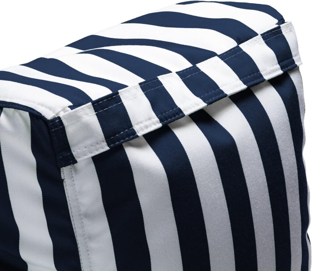 Jaxx Juniper Outdoor Bean Bag Patio Chair, Navy Stripes