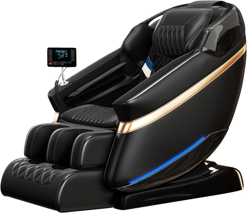 MININEC Zero Gravity Full Body Massage Chair,Airbag Massage Chair Recliner with Foot Rollers, Built-in Heater, Bluetooth Speaker for Home, Office