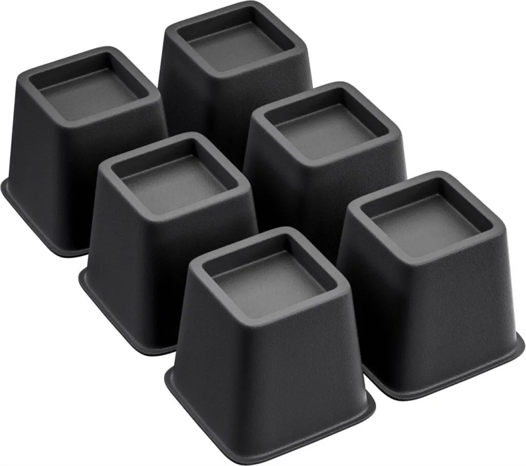 MONTIHOLD Bed Risers, Heavy Duty Bed Lifts in Heights of 3, 5 or 8 Inches, Stackable Risers for Sofa, Couch, Chair, Desk, Sofa (Set of 12, Black) MONTIHOLD Bed Risers, Heavy Duty Bed Lifts in Heights of 3, 5 or 8 Inches, Stackable Risers for Sofa, Couch, Chair, Desk, Sofa (Set of 12, Black)
