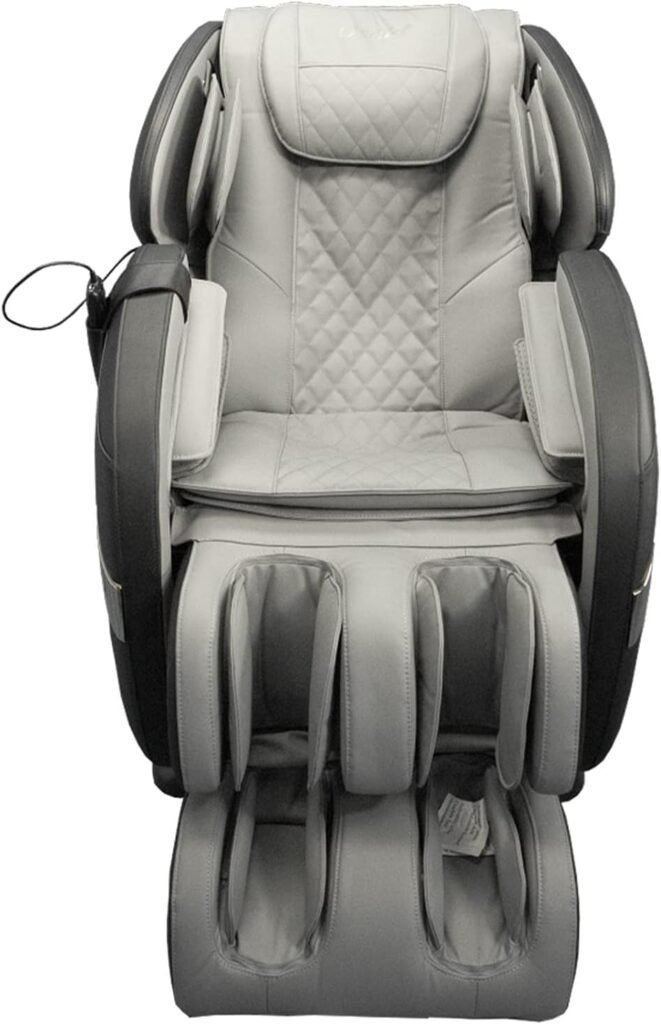 Osaki OS-Champ 2 Stages Zero Gravity Full-Body Massage Chair Recliner Heating on Lumbar 5 Auto Massage Programs (Black  Grey)