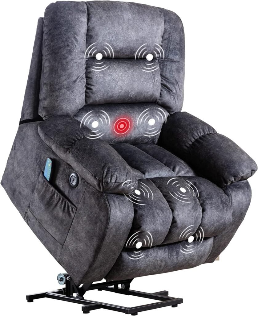 Phoenix Home Power Chair Lift Recliner, Grey