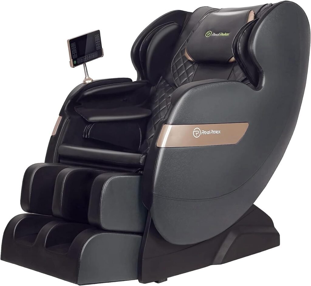 Real Relax 2023 Full Body Dual Core, Zero Gravity Massage Chair, Black