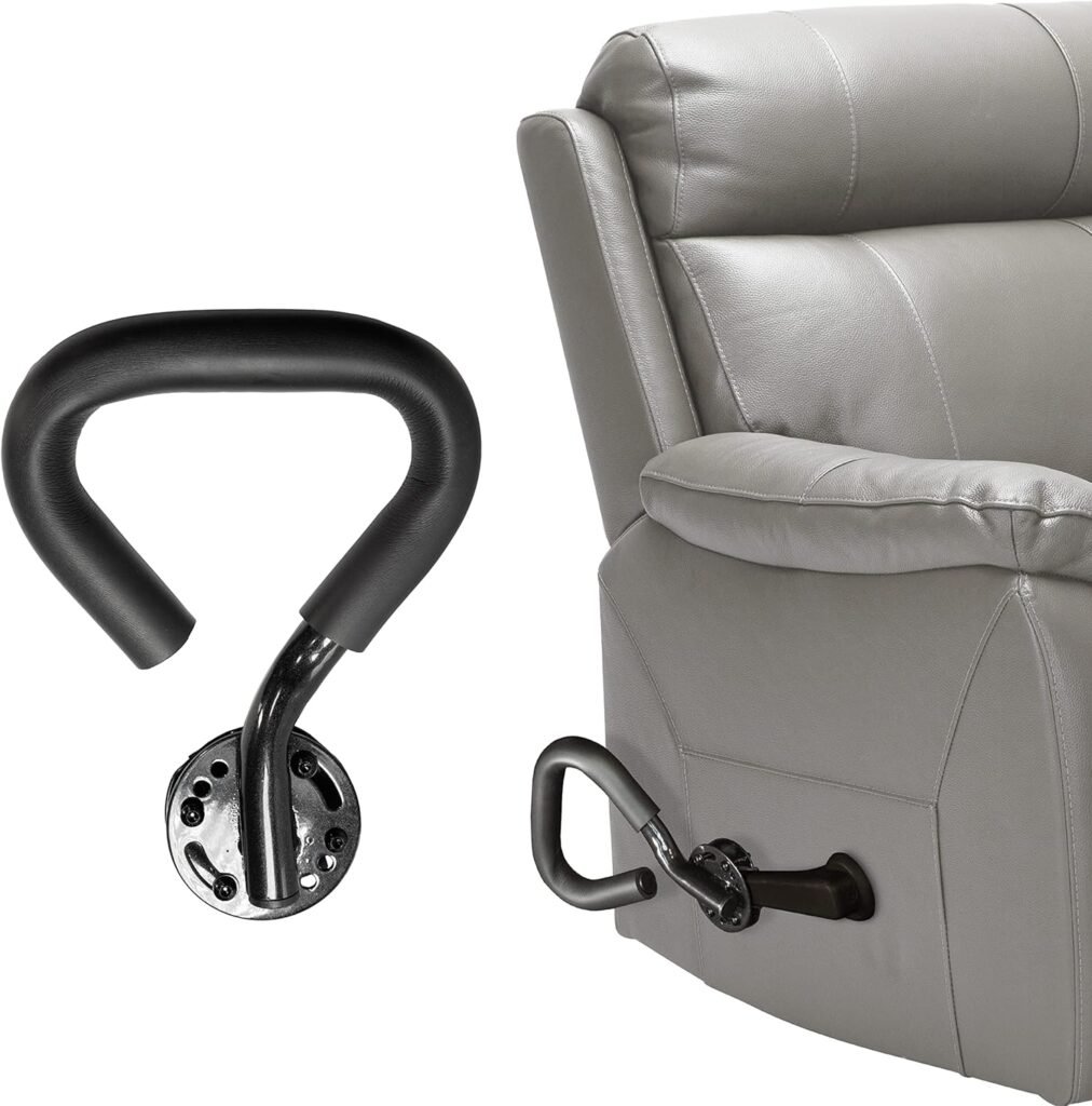 Stander Recliner Lever Extender Plus, Oversized Padded Grip Handle for Recliner Chairs, Extension Handle with Ergonomic Curve Grab Bar for Seniors and Elderly, Compatible with Wooden Recliner Handles