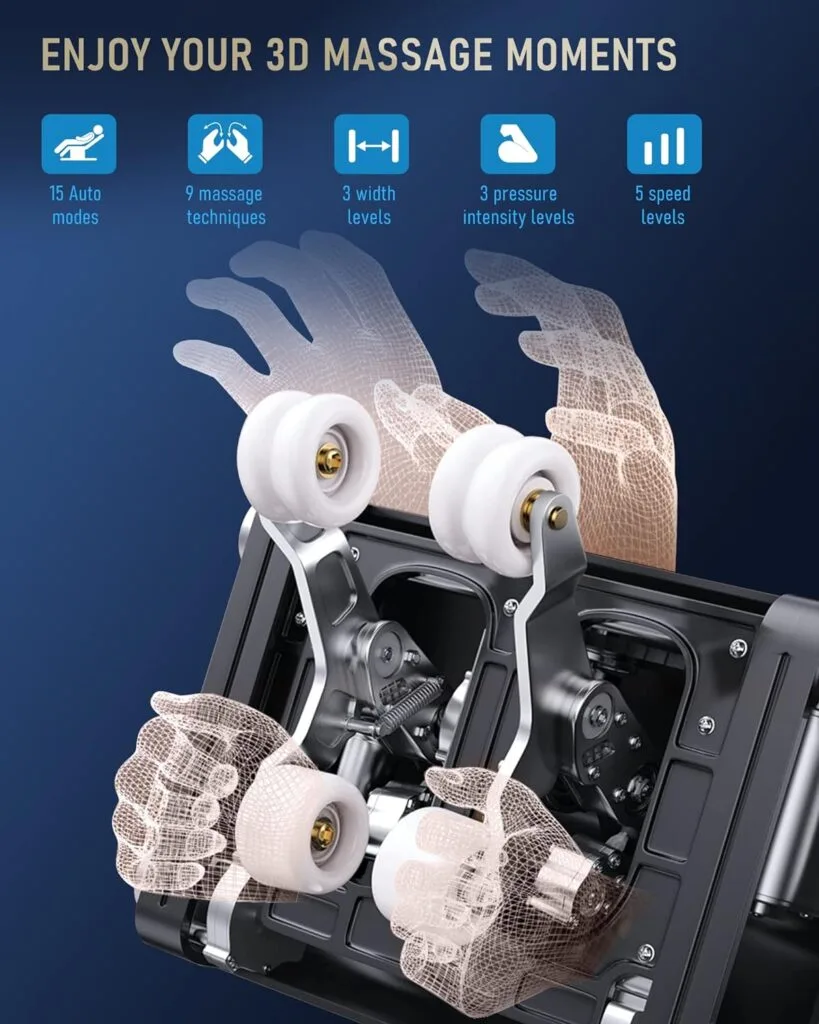 UIIU 2023 Massage Chair Full Body Zero Gravity Massage Chairs Large Screen Voice Control Body Scan 3D Shiatsu Strecth Massage Back and Calf Heated with Bluetooth Speaker Airbag SL Track Black UIIU 2023 Massage Chair Full Body Zero Gravity Massage Chairs Large Screen Voice Control Body Scan 3D Shiatsu Strecth Massage Back and Calf Heated with Bluetooth Speaker Airbag SL Track Black