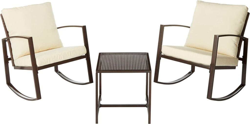 W HOME Rocker 3 PCs Furniture Set, Brown