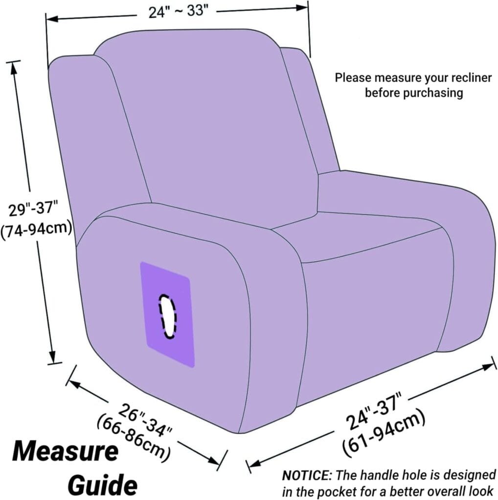 ZNSAYOTX Stretch Velvet Recliner Covers 4-Pieces, Thicker Soft Plush Recliner Chair Slipcover with Side Pockets, Washable Luxury Dog Cat Pets Proof Reclining Protector (Recliner, Dark Coffee)
