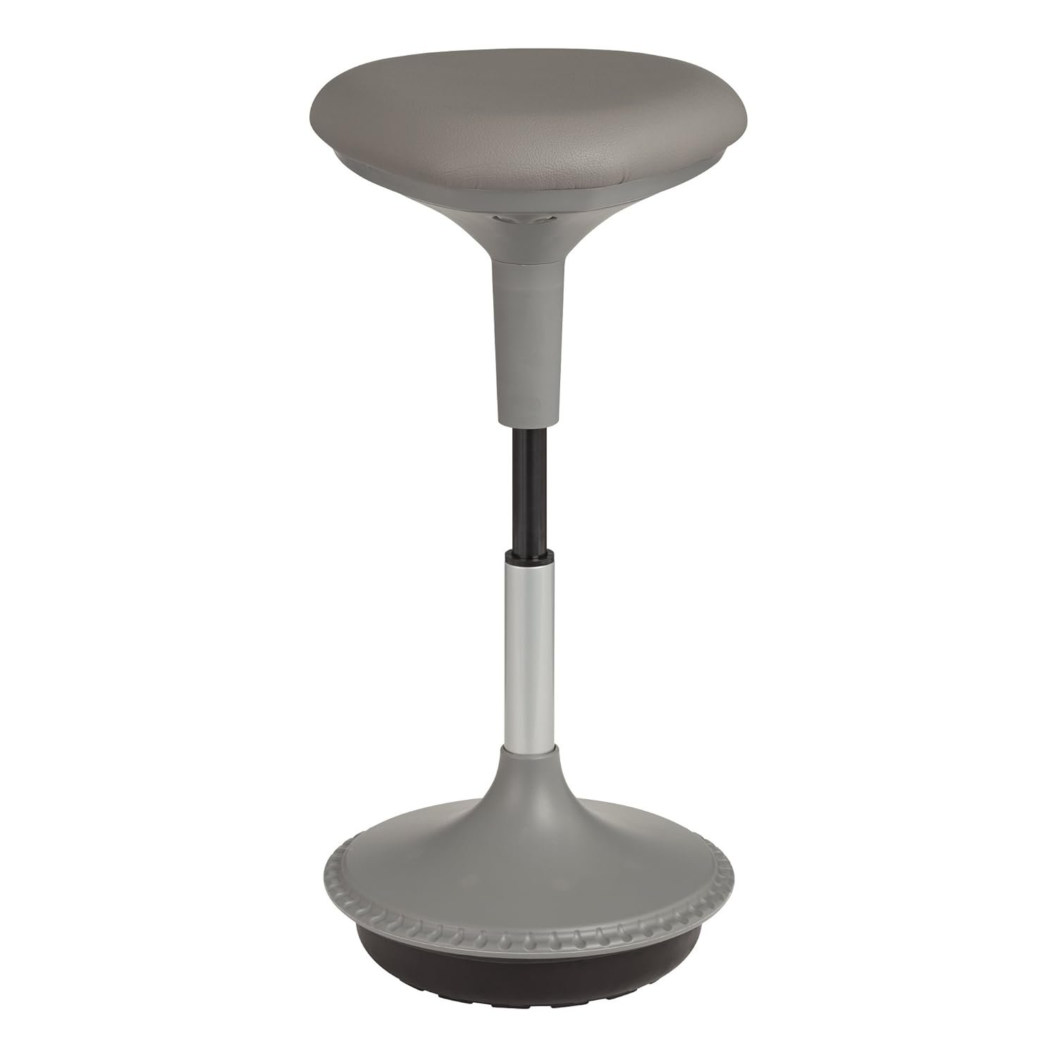Adjustable Height Active Learning Stool - Padded Office Desk Chair with Rocking, Wobble, Tilting Motion - Grey