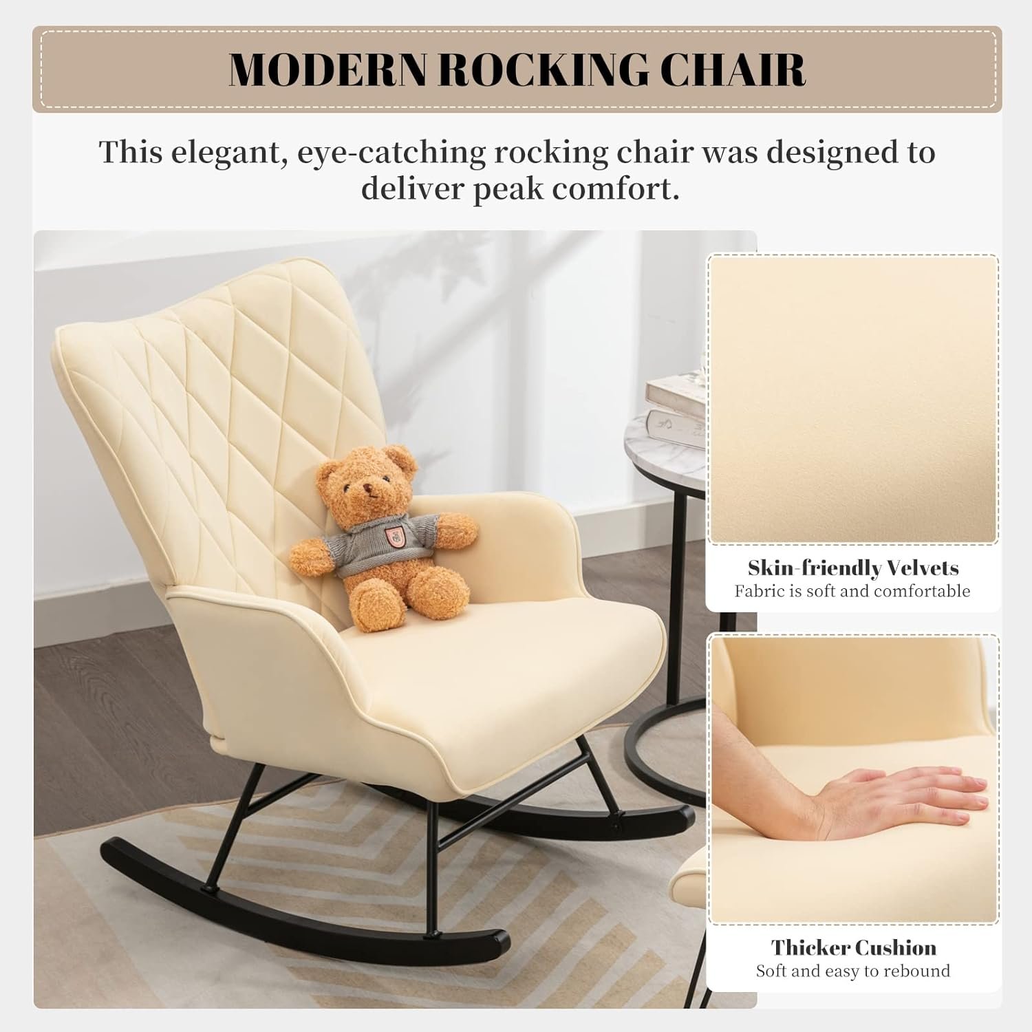 Ailisforest Modern Accent Rocking Chair Set of 2 Review