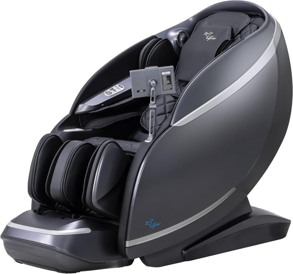 Alfine 2024 A688 Heaven Duet Massage Chair-4D  3D Dual-Mechanism Zero Gravity Recliner with Yoga Stretch and Electric Automatic Footrest Extension-Full Body Relaxation (Black)