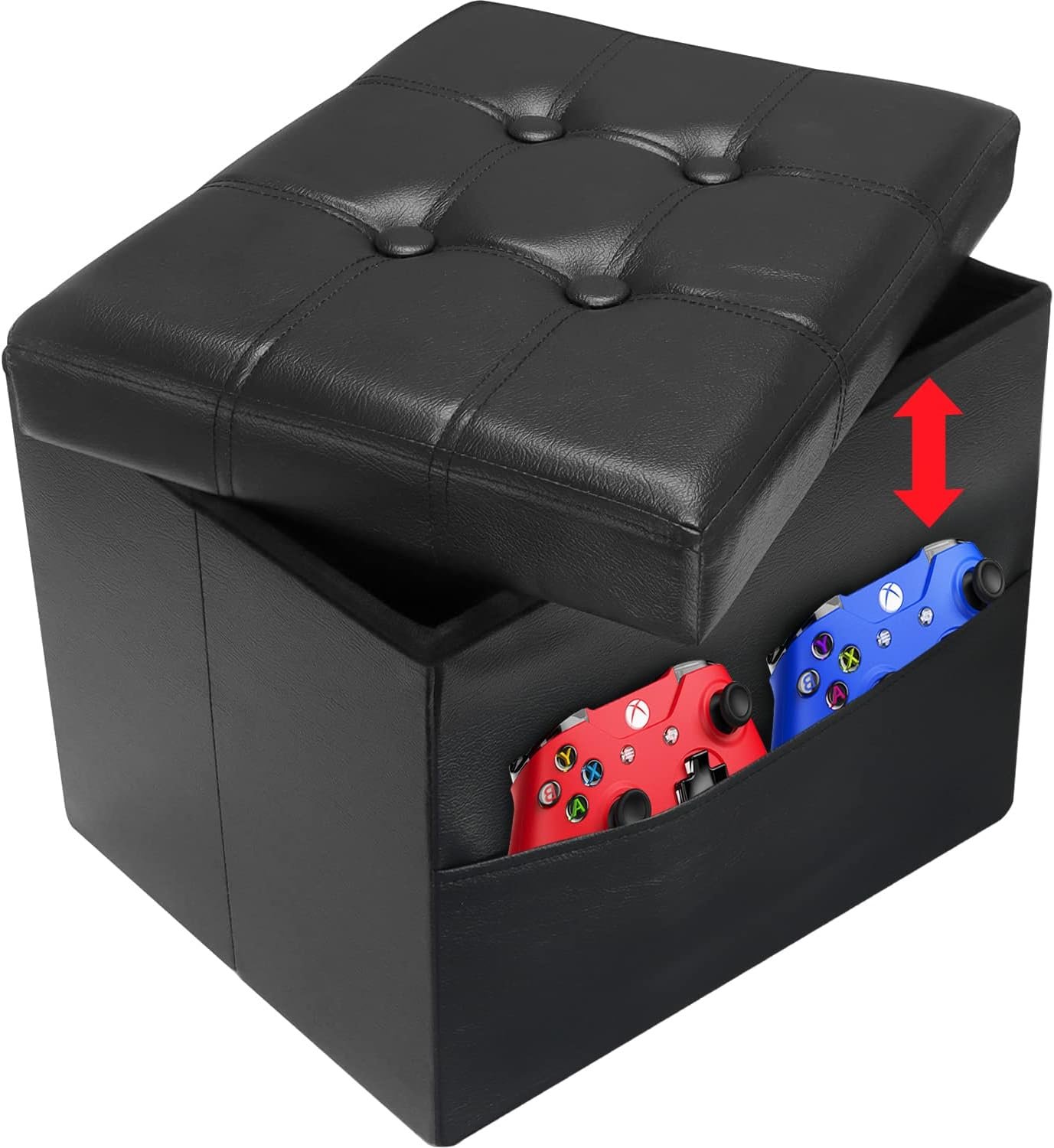 AmasSmile® Folding Storage Ottoman Stool Review