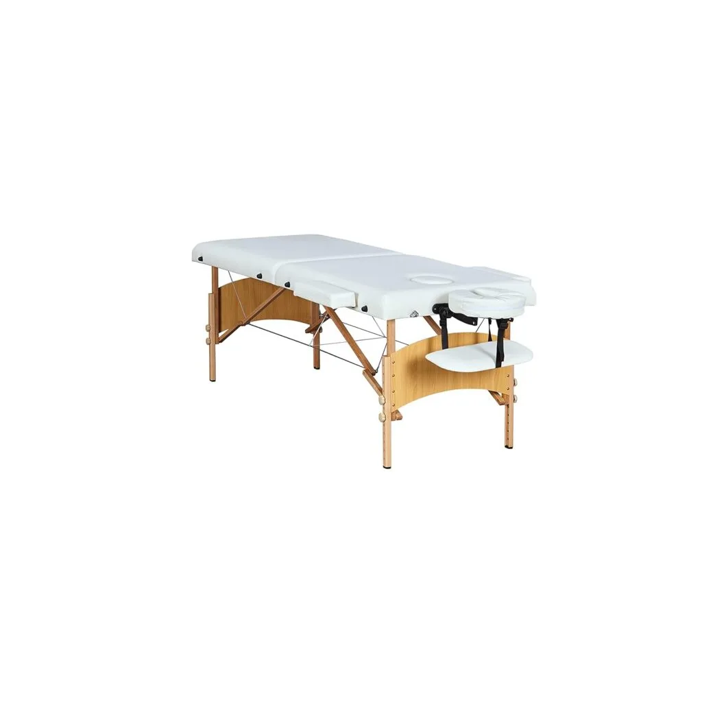 AmazonCommercial Portable Folding Massage Table with Carrying Case, 84, Cream