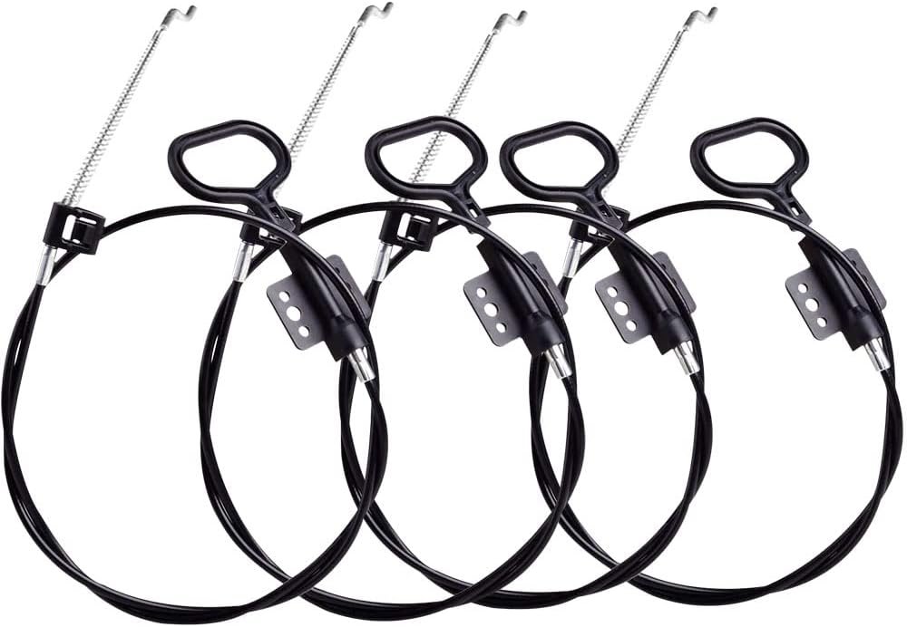 AnrSee Sofa Recliner Cables, 4Pcs Universal D-Ring Couch Release Cables Replacement Couch Recliner Pull Handle Hook Exposed Cable Length 4.75 Inch with S Tip, Total Length 36.5 Inch