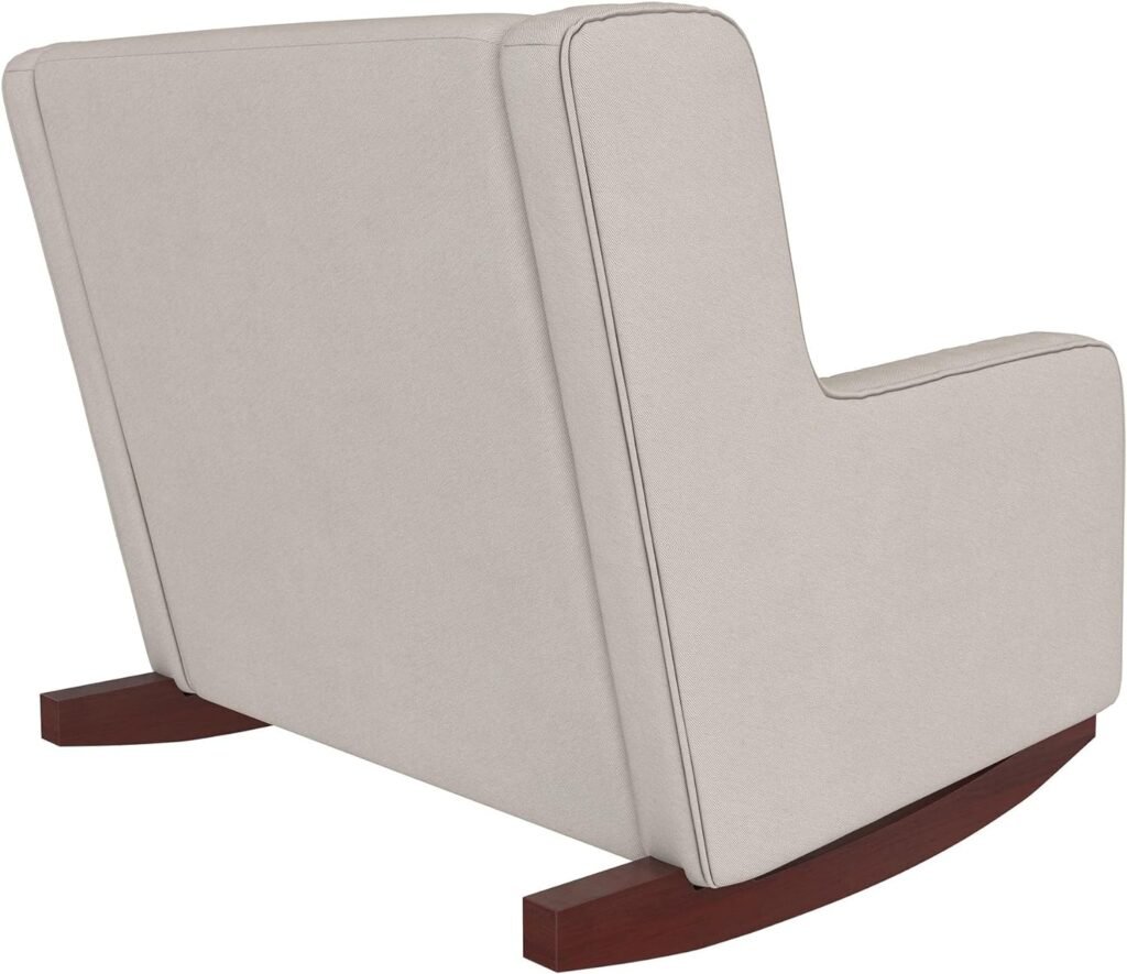 Baby Relax Hadley Upholstered Double Rocker Chair, Beige Microfiber