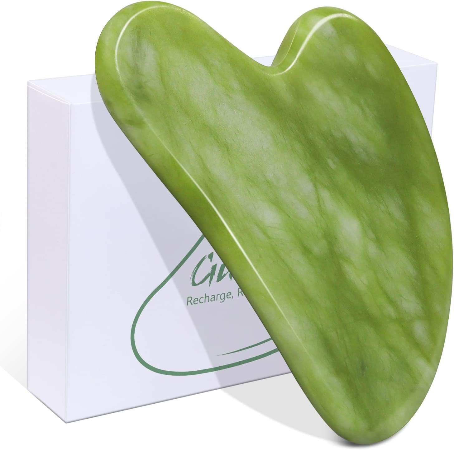 BAIMEI Gua Sha Facial Tool for Self Care, Manual Massage Sticks for Face and Body Treatment, Massager for Relieve Tensions and Reduce Redness, Skin Care Gift for Men Women - Xiuyan Jade : Beauty  Personal Care