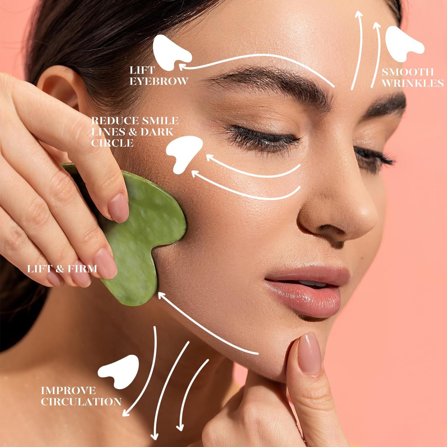 BAIMEI Gua Sha Facial Tool for Self Care, Manual Massage Sticks for Face and Body Treatment, Massager for Relieve Tensions and Reduce Redness, Skin Care Gift for Men Women - Xiuyan Jade : Beauty  Personal Care