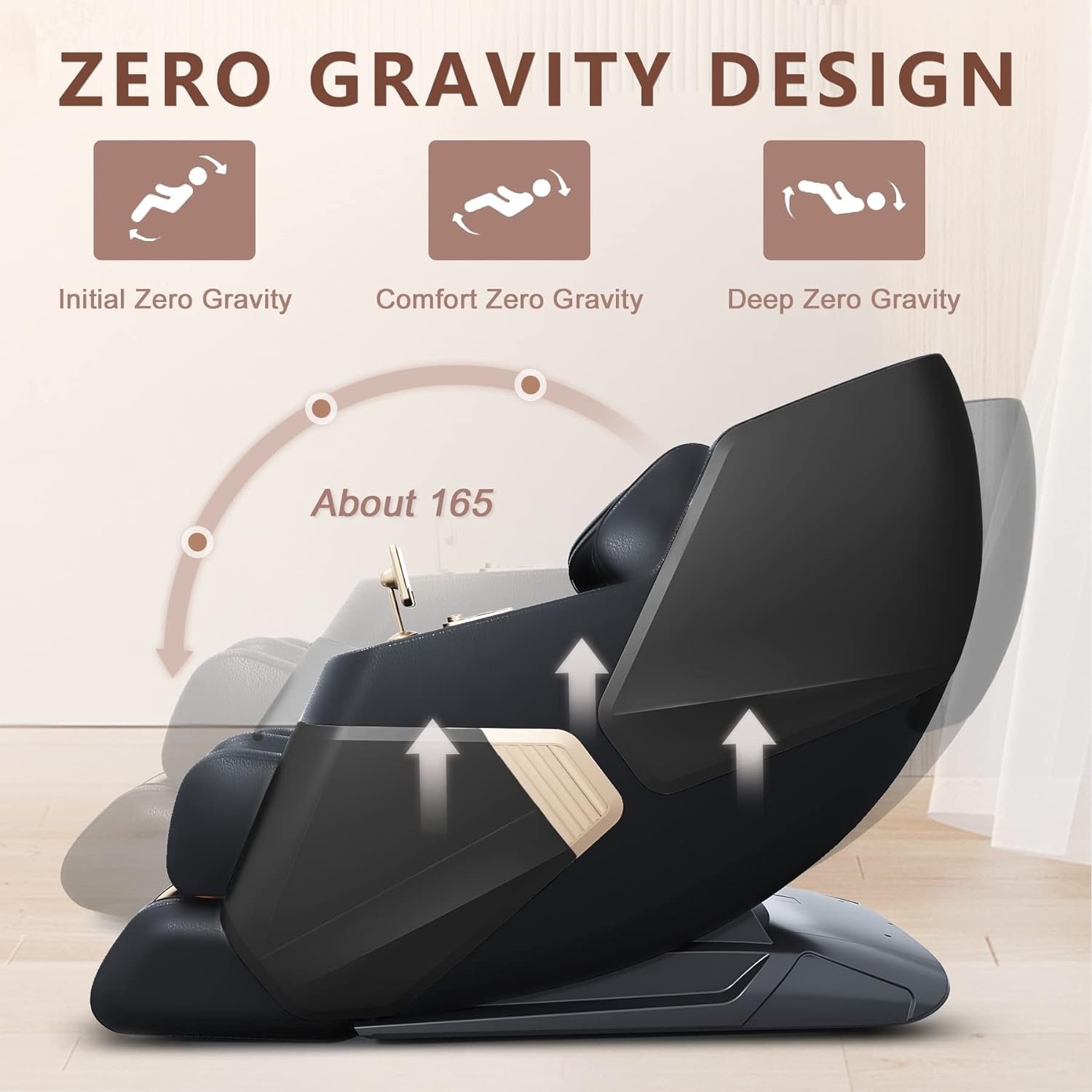 BILITOK SL-Track Massage Chair Recliner, Body Scan Full Body Zero Gravity Massage Chair with AI Voice Control, Heating, Bluetooth Speaker, Airbags, Touch Screen, Foot Roller, Black